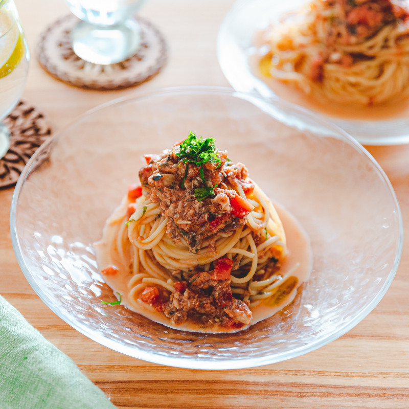 トマトレモン香る♪和風冷製パスタ