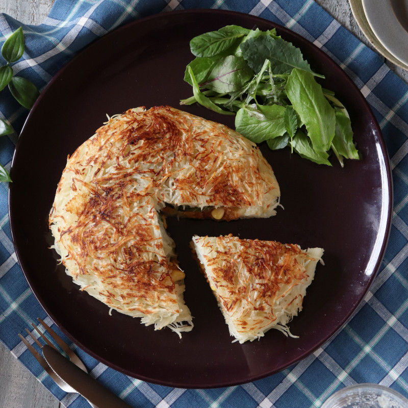 ツナとコーンのガレット