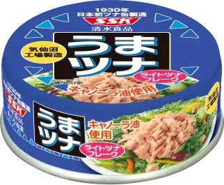 うまツナ　ライトツナフレーク キャノーラ油使用